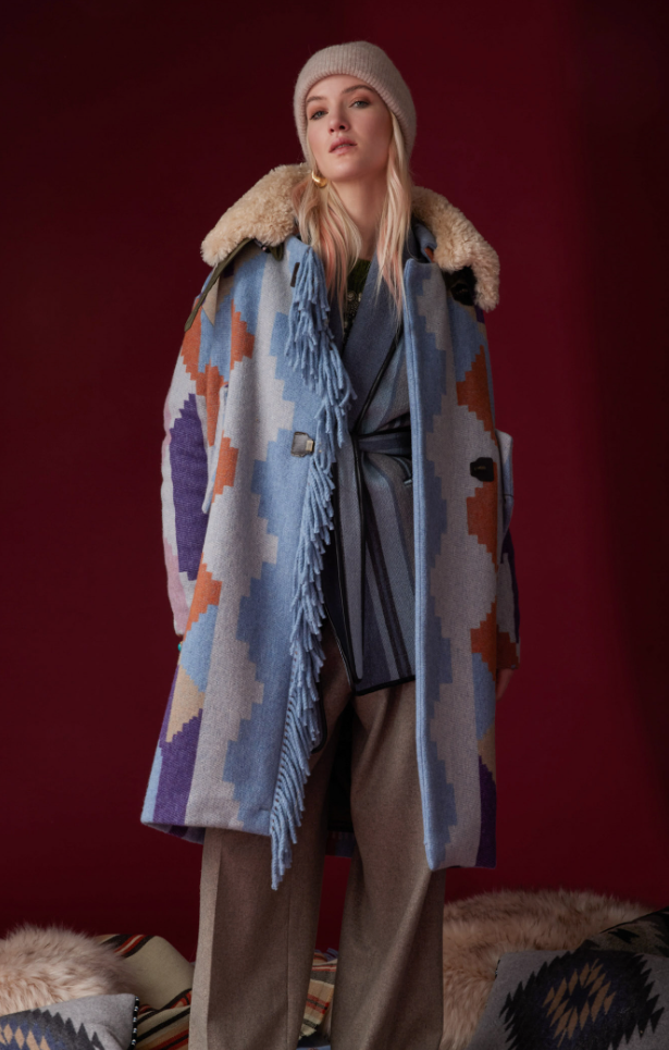 Parka in Navajo Wool with Detachable Collar