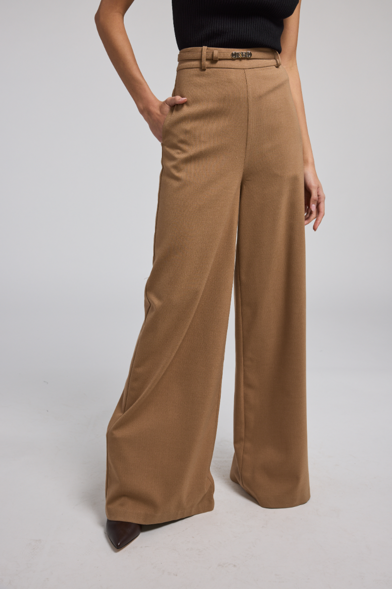 Johanna Suiting Turn-Lock Belted Pants