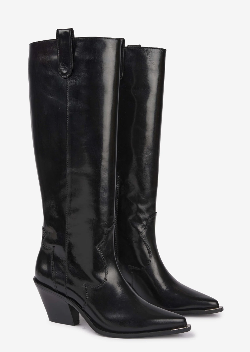 Tall Polished Western Boot