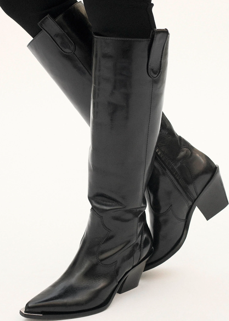 Tall Polished Western Boot