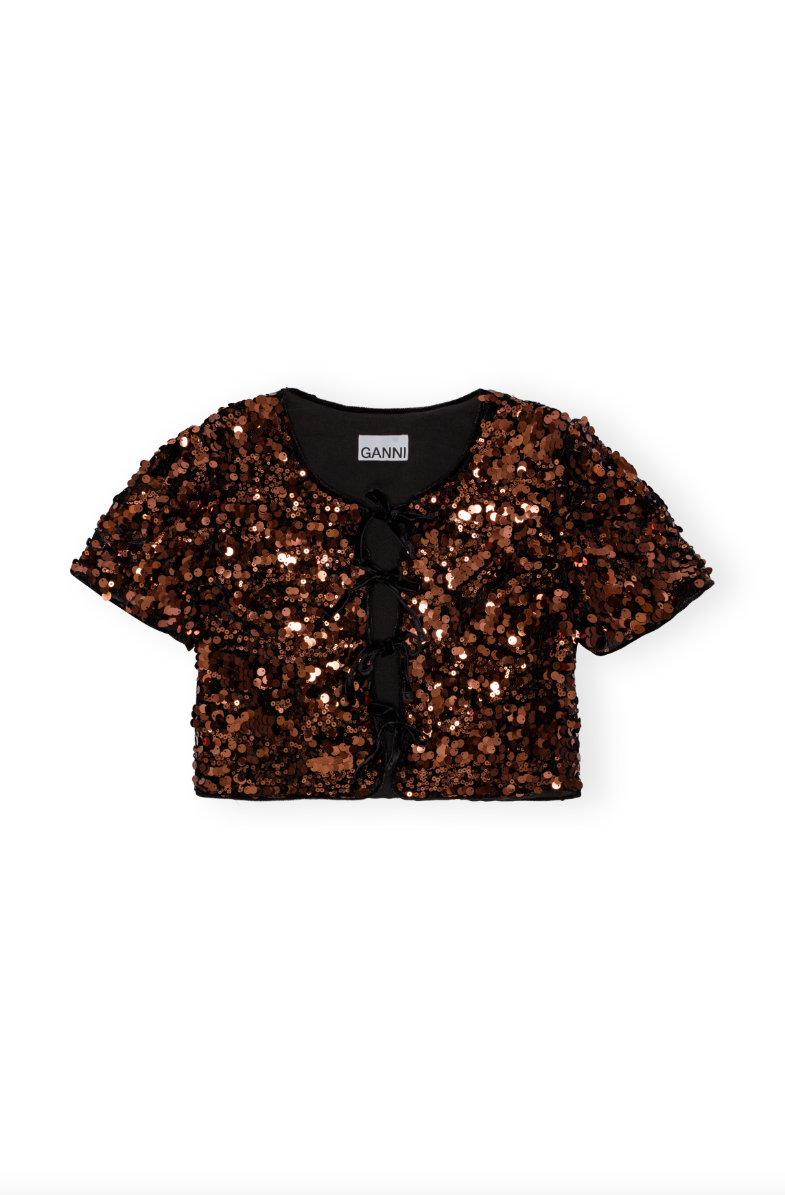 Velvet Sequins Blouse