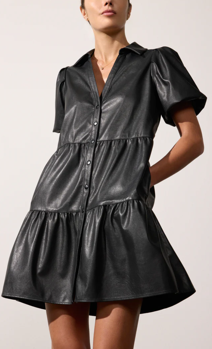 Havana Mini Dress in Vegan Leather