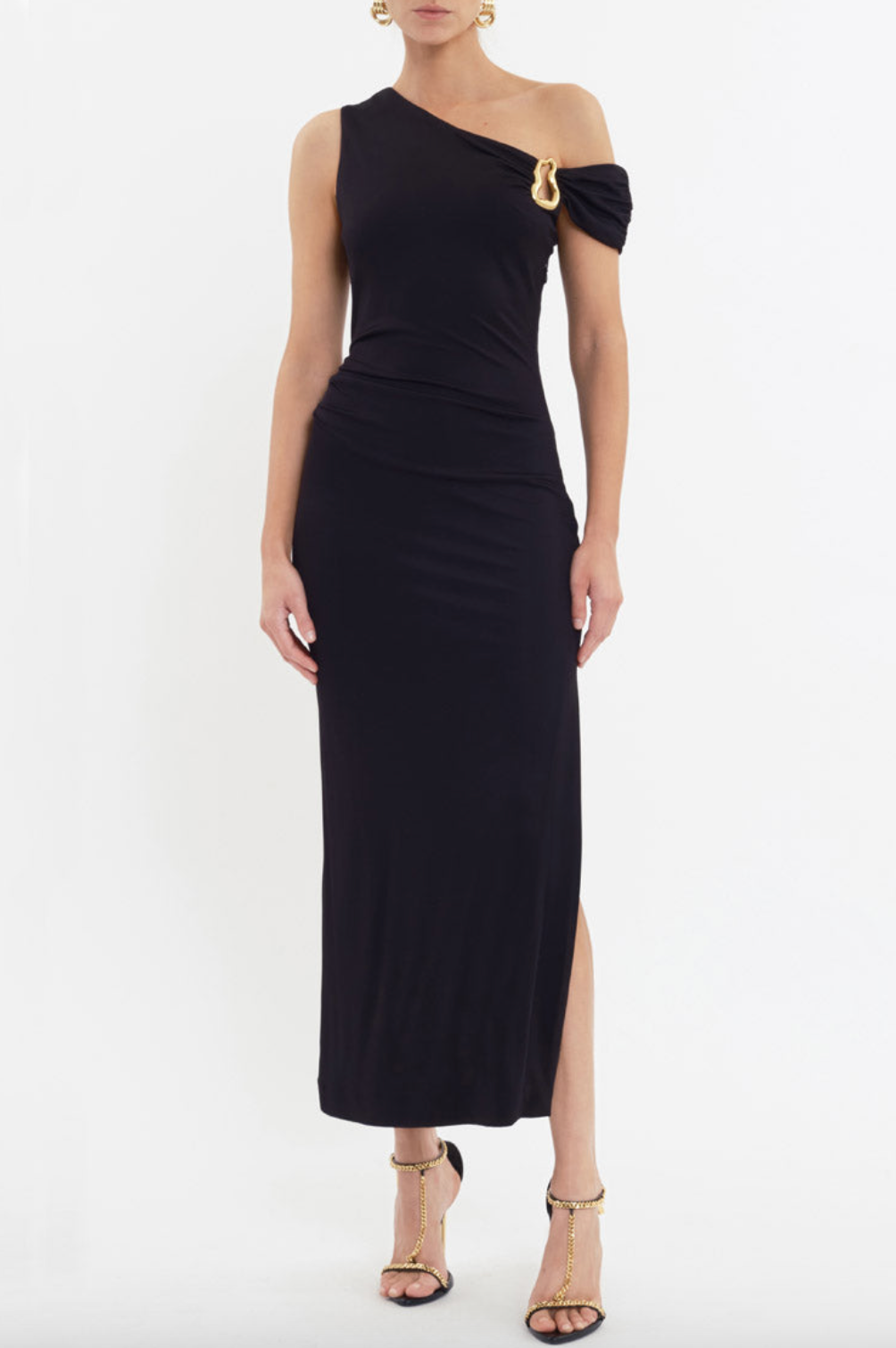 Domenica One Shoulder Midi Dress