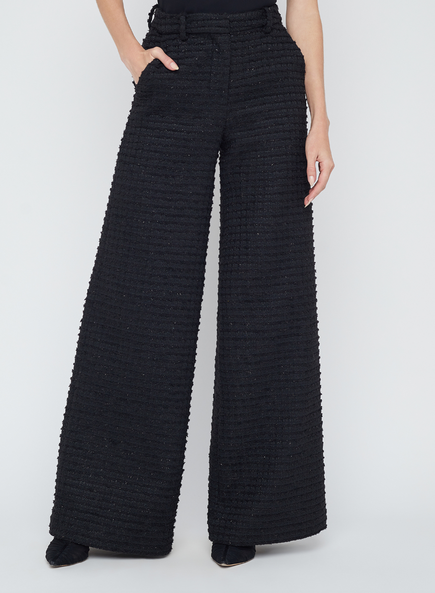 Pilar Wide Leg Pant in Tweed