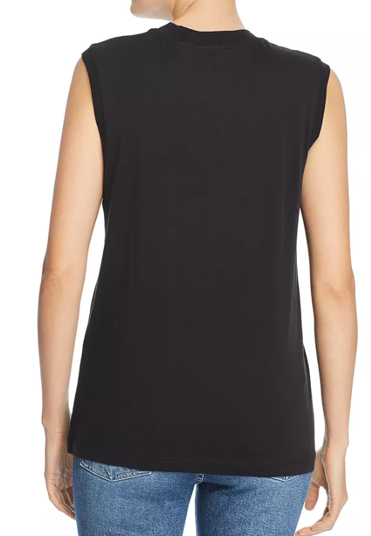 Viscose Blend Jersey Sleeveless Muscle Tee