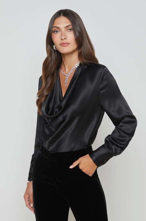 Lotus Cowl Neck Blouse