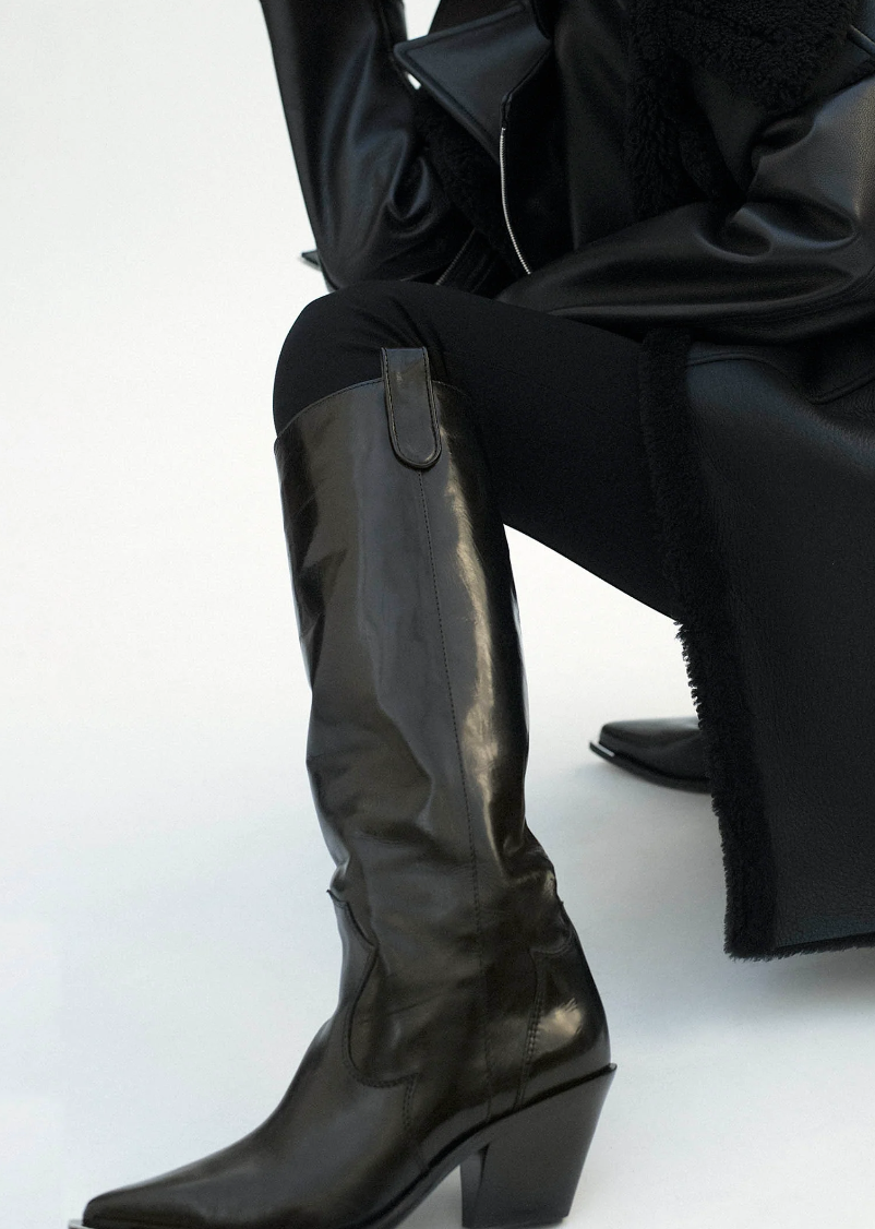 Tall Polished Western Boot