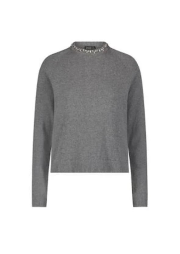 Cotton Cashmere Raglan Crew Jewel Neck