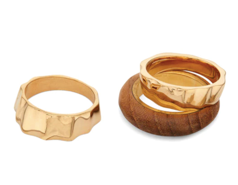 Fuliwa Teak Stacking Rings