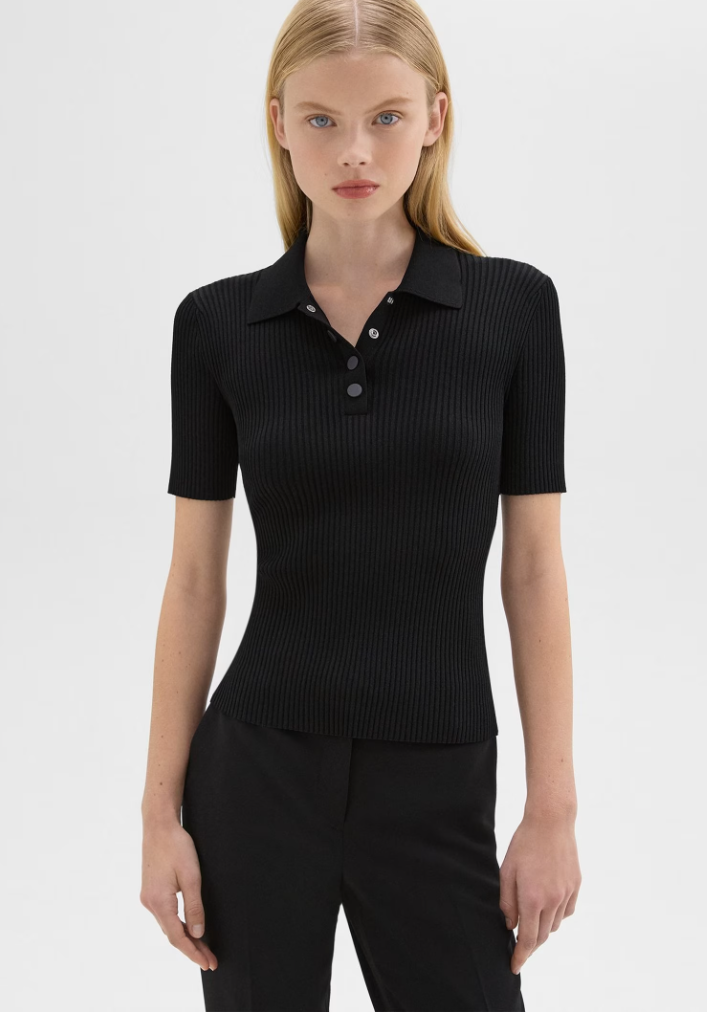 Short Sleeve Ribbed Polo