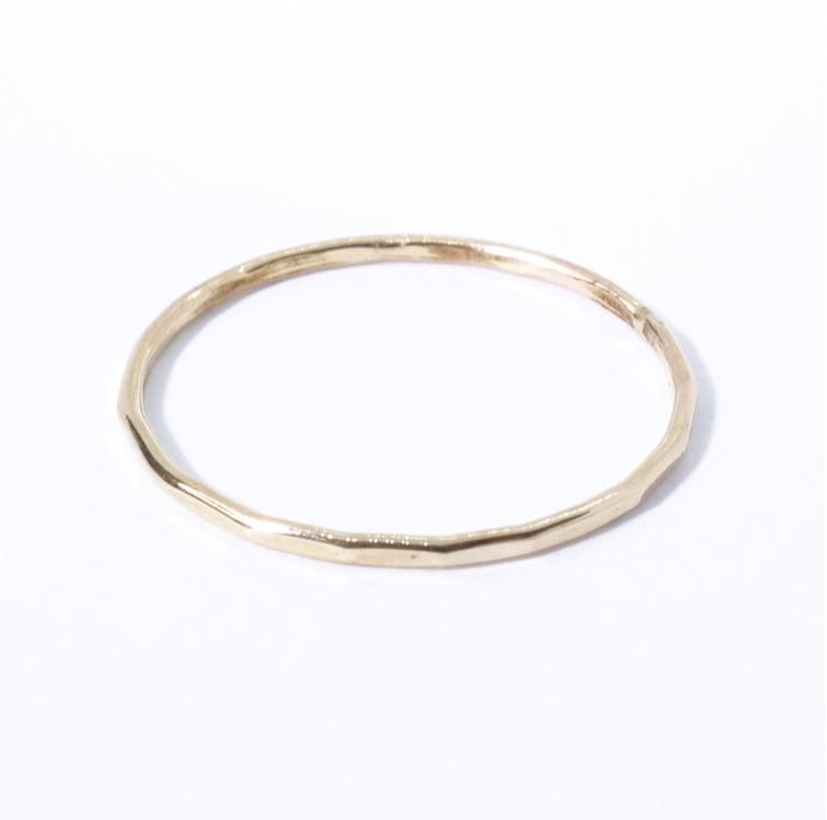 Goldyn Hammered Stacking Band