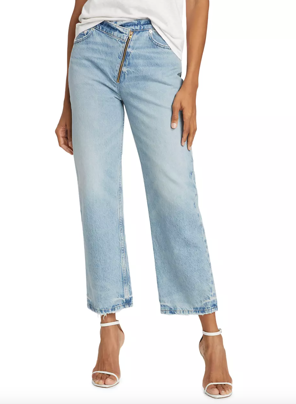 Le Jane Crop Angled Zipper Jean