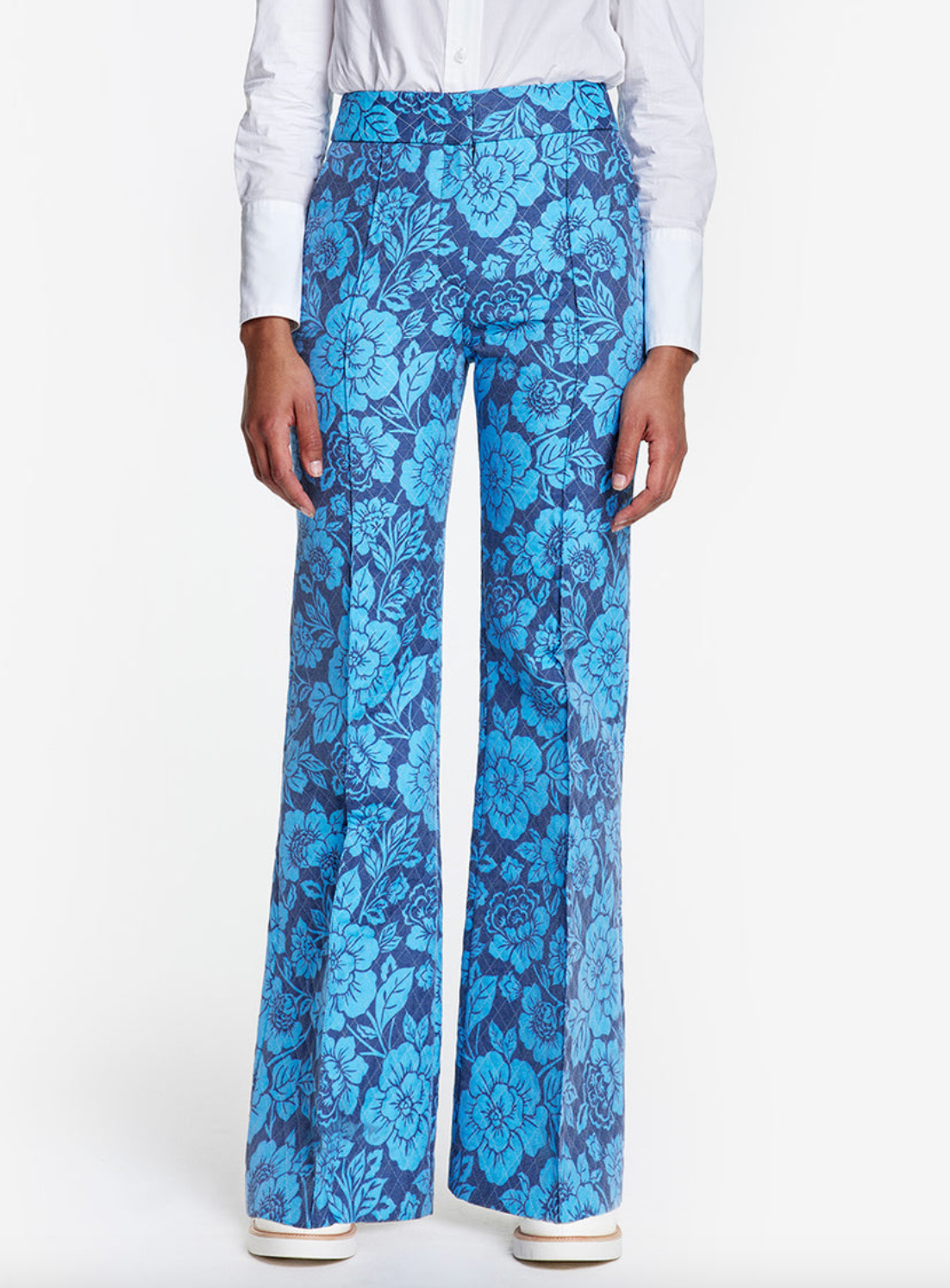 Wide Leg Pintuck Trouser