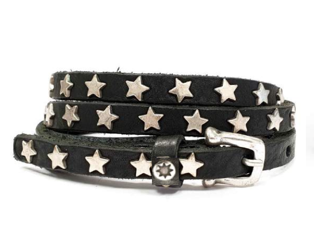 Skinny Belt with Star Studs