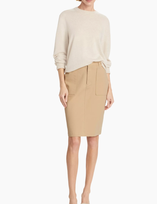 Washed Cotton Twill Skirt