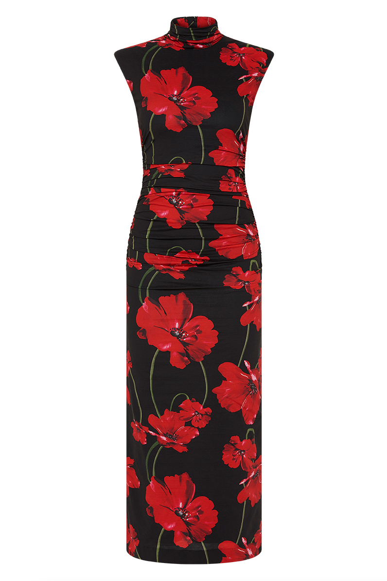 Poppy Fields Midi Dress