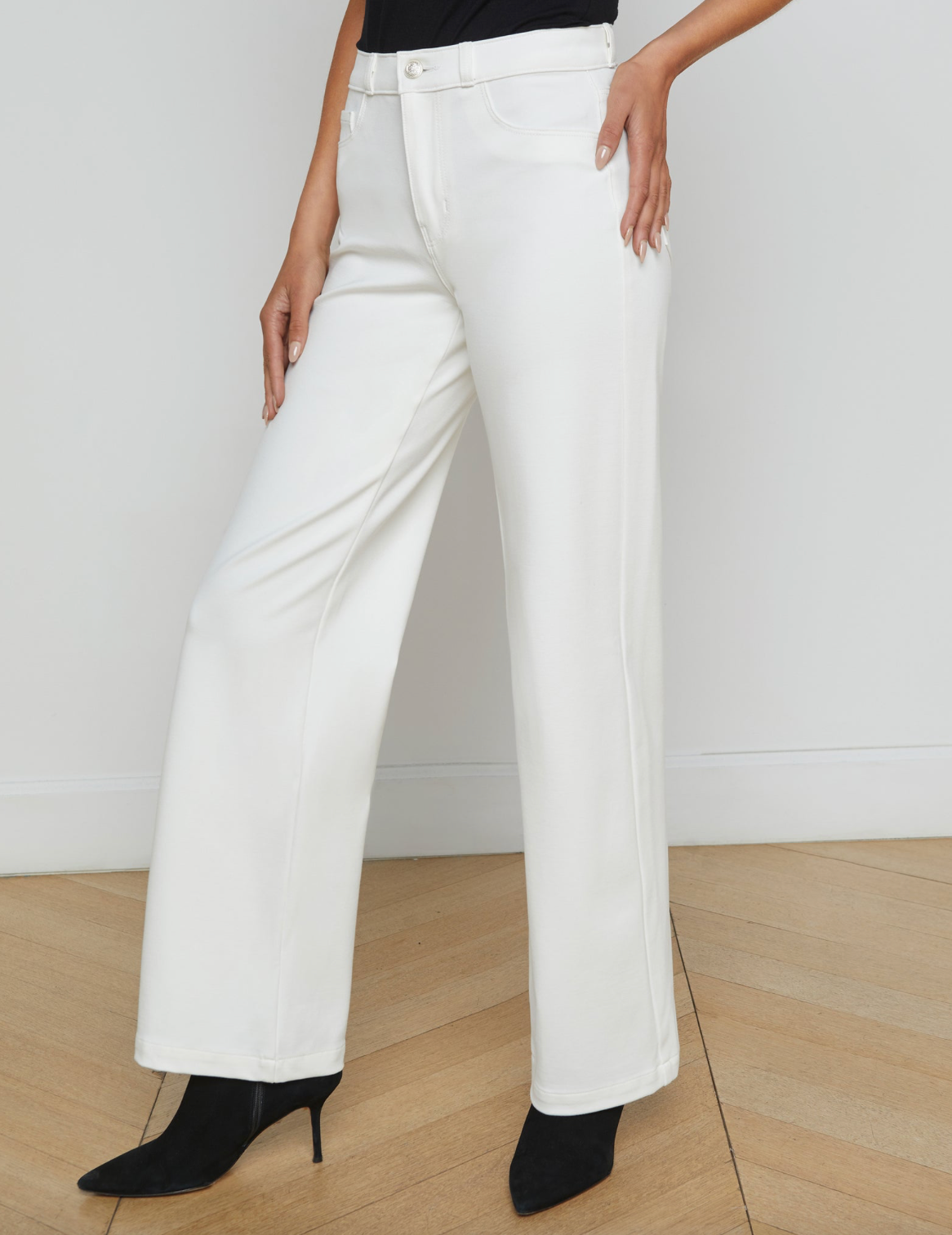 Clayton High Rise Wide Leg Ponte Pant