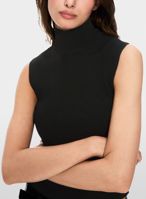 Sleeveless Turtleneck Top