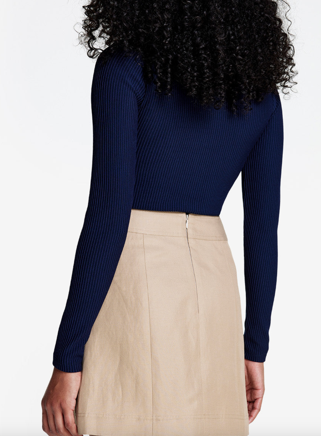 Ruffle Polo Knit Top