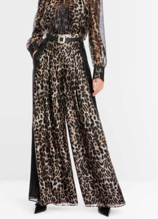 Printed Wide Leg Trouser