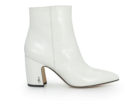 Hilty Ankle Boot White Patent
