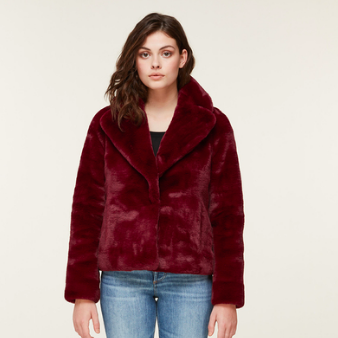 FAUX FUR IN RED