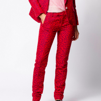 Red Leopard Trouser