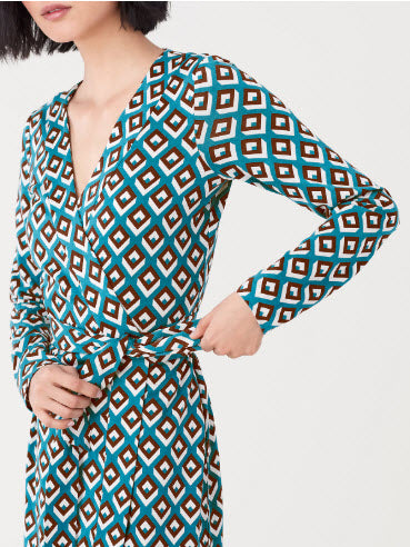 denver boutique printed wrap dress 