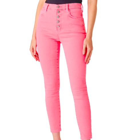LILLIE HIGH RISE CROPPED SKINNY CORAL JEAN