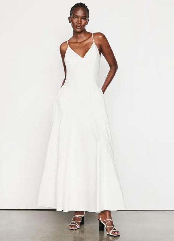Frame Malibu White Maxi Dress