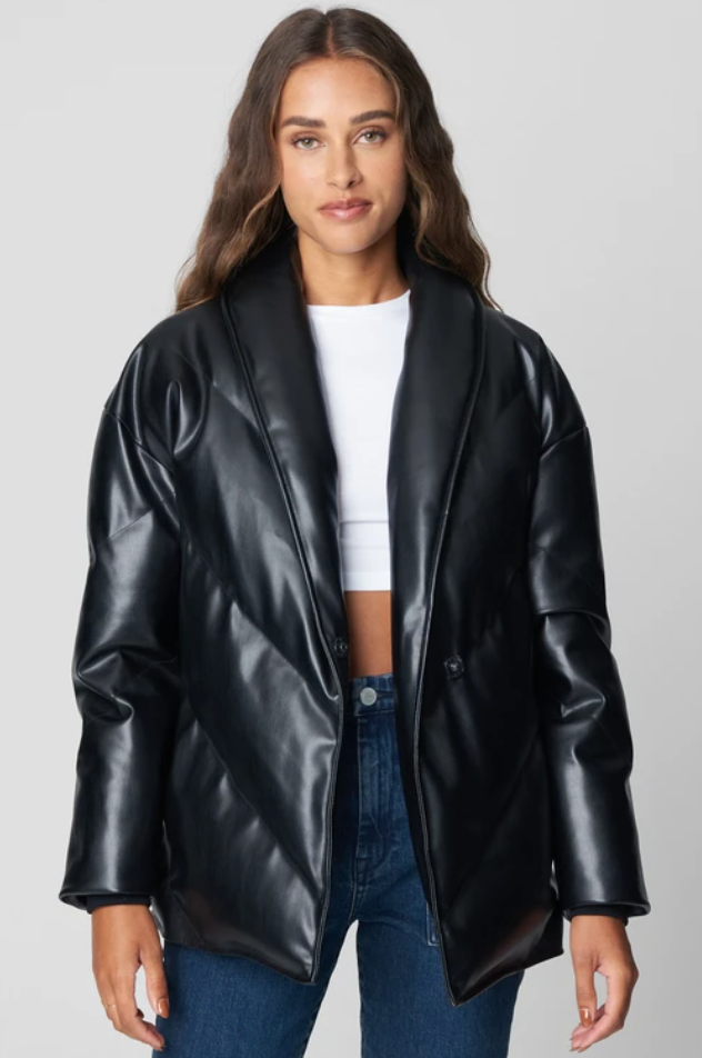 BLANK NYC THE LOVE DR FAUX LEATHER PUFFER JACKET - Garbarini
