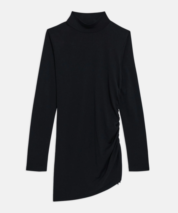 Theory Ruched Mock Turtleneck