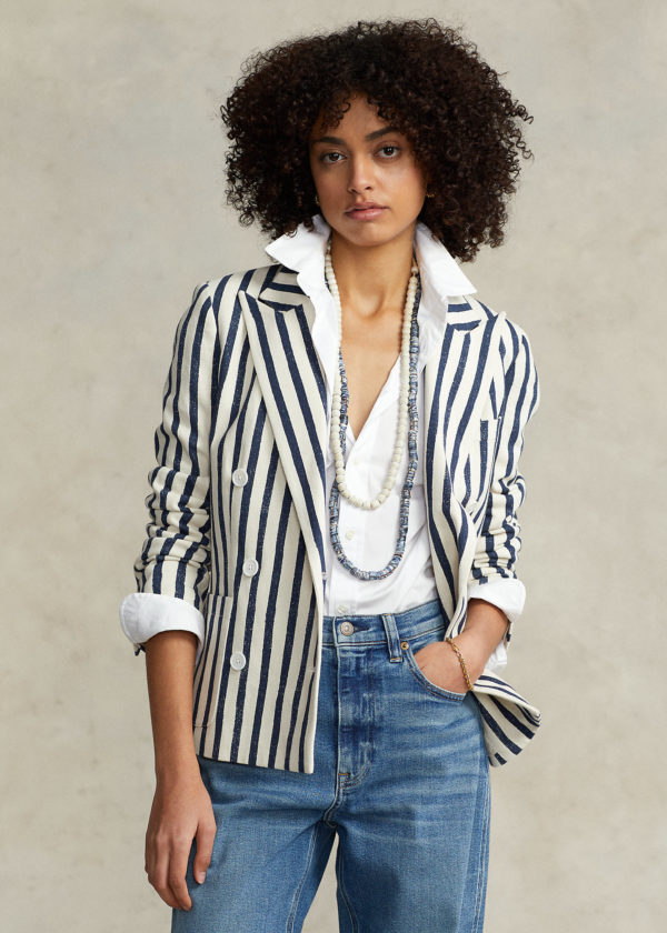 Polo Ralph Lauren Striped Double-Breasted Blazer