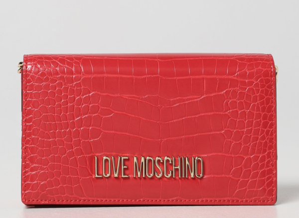 Love Moschino Love Lock Croco Mini Crossbody