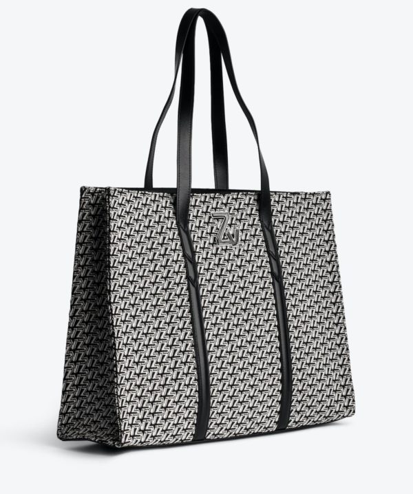 Zadig & Voltaire ZV Black and White Tote Bag