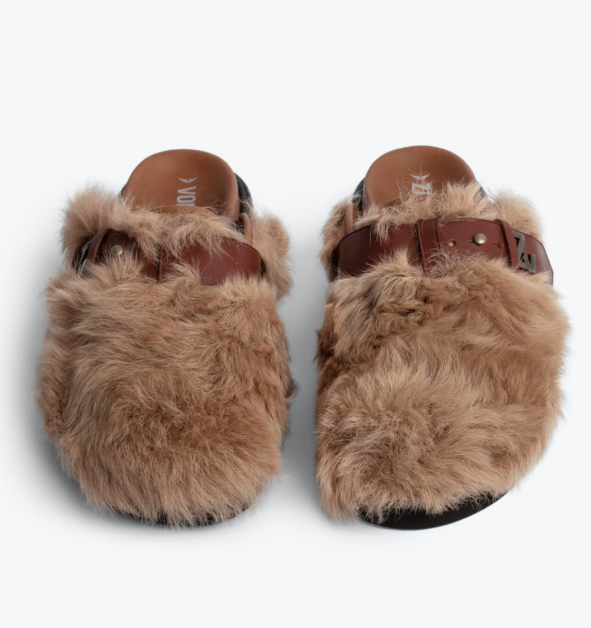 Zadig & Voltaire Alpha Faux Fur Mule Slipper | Garbarini Boutique