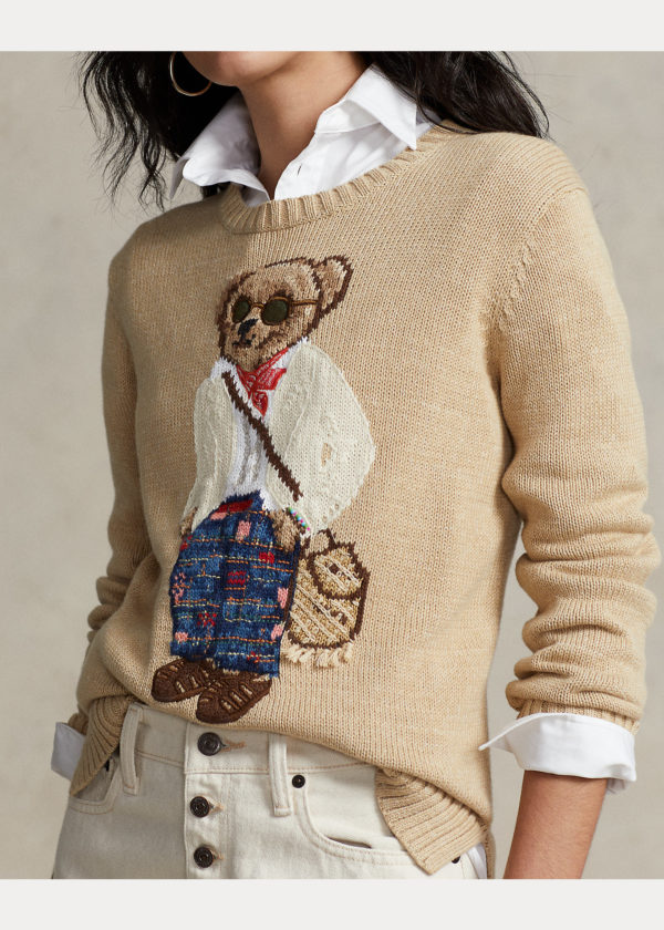 Polo by Ralph Lauren Madras Polo Bear Cotton-Blend Sweater