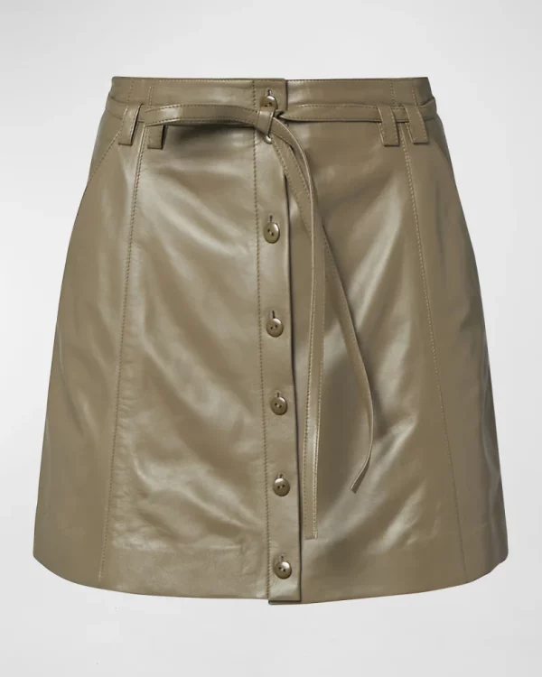 Joie Tolain Leather Mini Skirt
