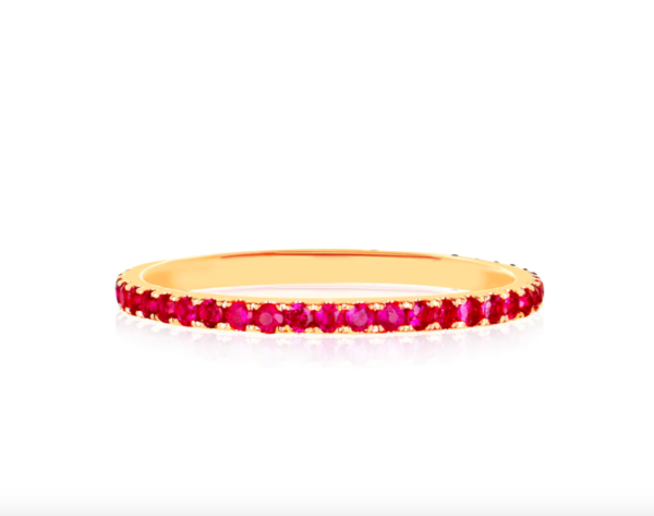 EF Collection 14k Ruby Princess Stack Ring