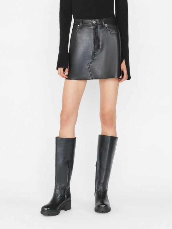 Frame Recycled Leather Le High N Tight Skirt