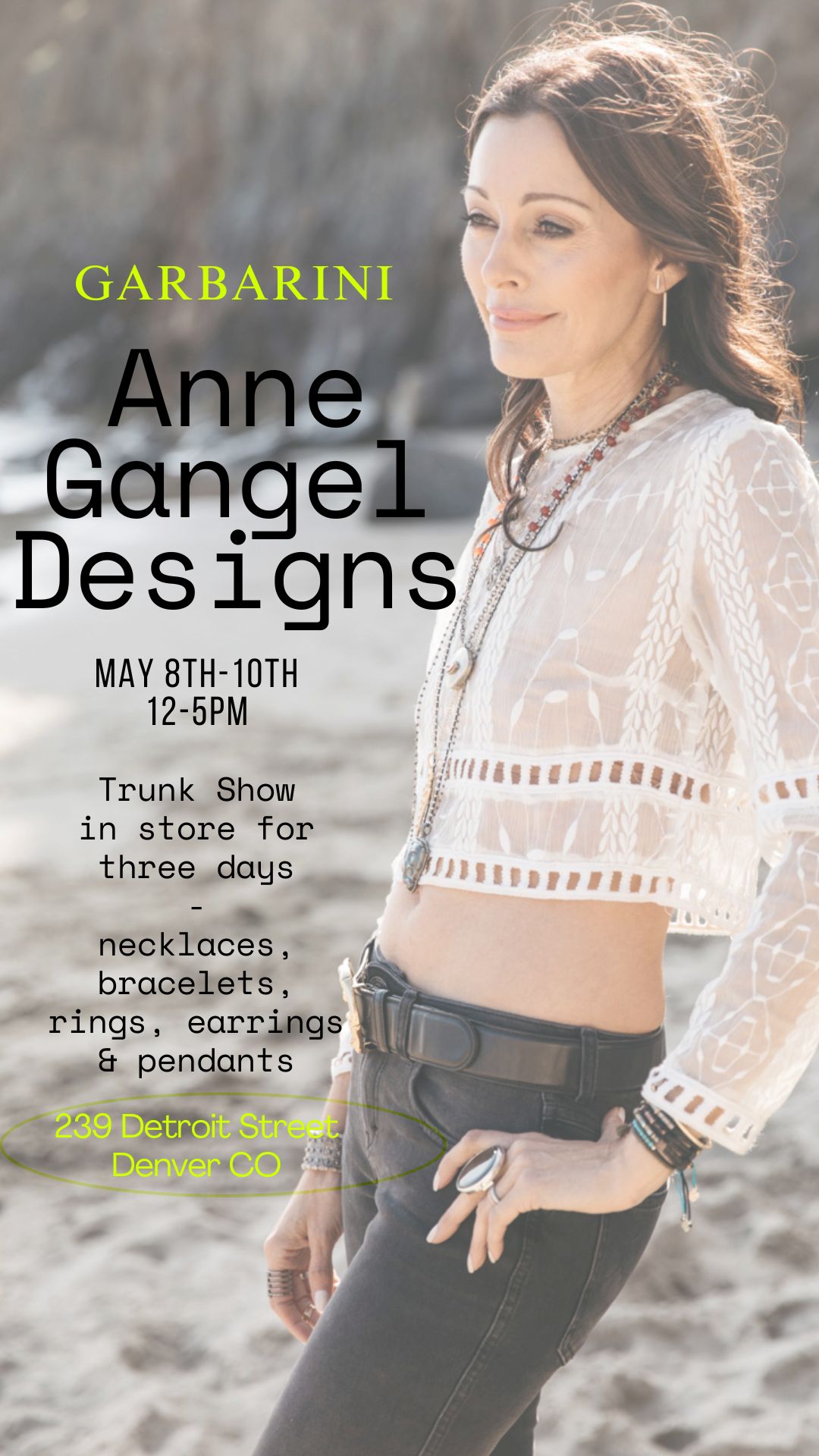 Anne Gangel Designs Jewelry Trunk Show 5/8-5/10